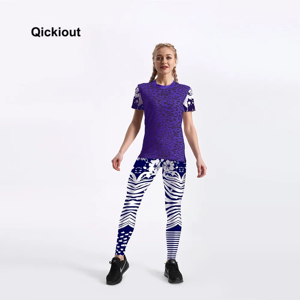 Женские брюки Qickitout темно синие с футболкой и длинными штанами для фитнеса|suit for