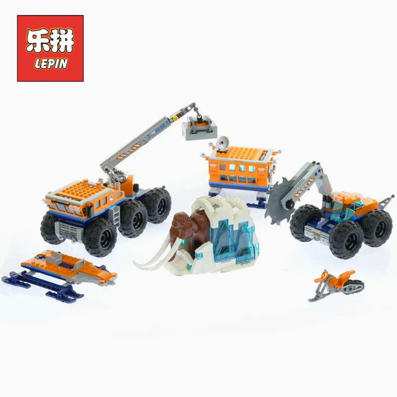 

Lepin 02111 New City Series the Arctic Mobile Exploration Base Set Compatible 60195 Model Building Blocks Bricks Kids Toys Gift