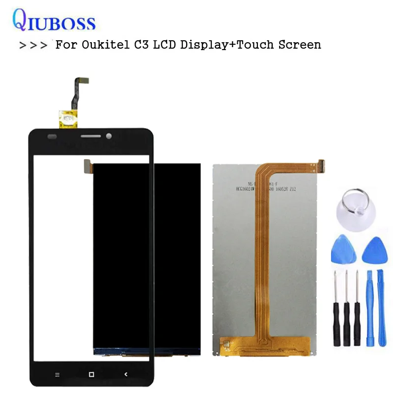 ЖК дисплей и тачскрин для Oukitel C3 100% испытанный дигитайзер стеклянная панель