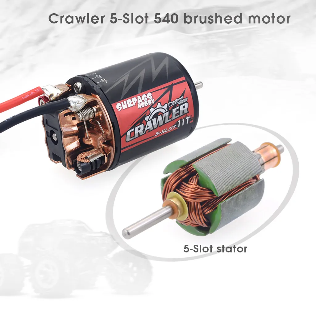 Surpass Hobby 540 11 t/13 t/16 t/20 t 5 slot матовый двигатель + 60a Esc хобби Программирование карты