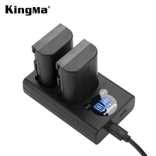 KingMa LP-E6 Батарея и ЖК-дисплей двойной Батарея Зарядное устройство Комплект для цифровой однообъективной зеркальной камеры Canon EOS R 5D4 70D 6D 5D3 5D2 5DSR 7D 7D2 6D2 5D3 80D 60D LP-E6N