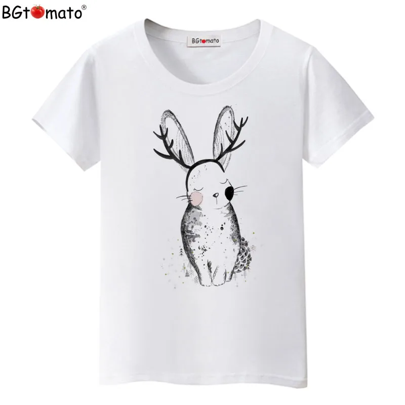 

Bgtomato t-shirt printing in the material Never fade colorful shirt brand new good quality casual top lovely rabbit shirt