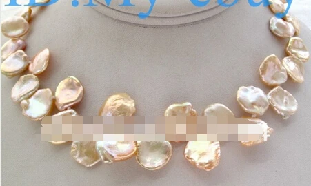 

Free shipping >>@ 1771 Pink Reborn Keishi Petal Pearl Necklace