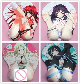 

2019 new version Japanese anime 3d mouse pad wristbands Cartoon Creative sexy mouse pad Chest beauty mouse pad Free Shipping