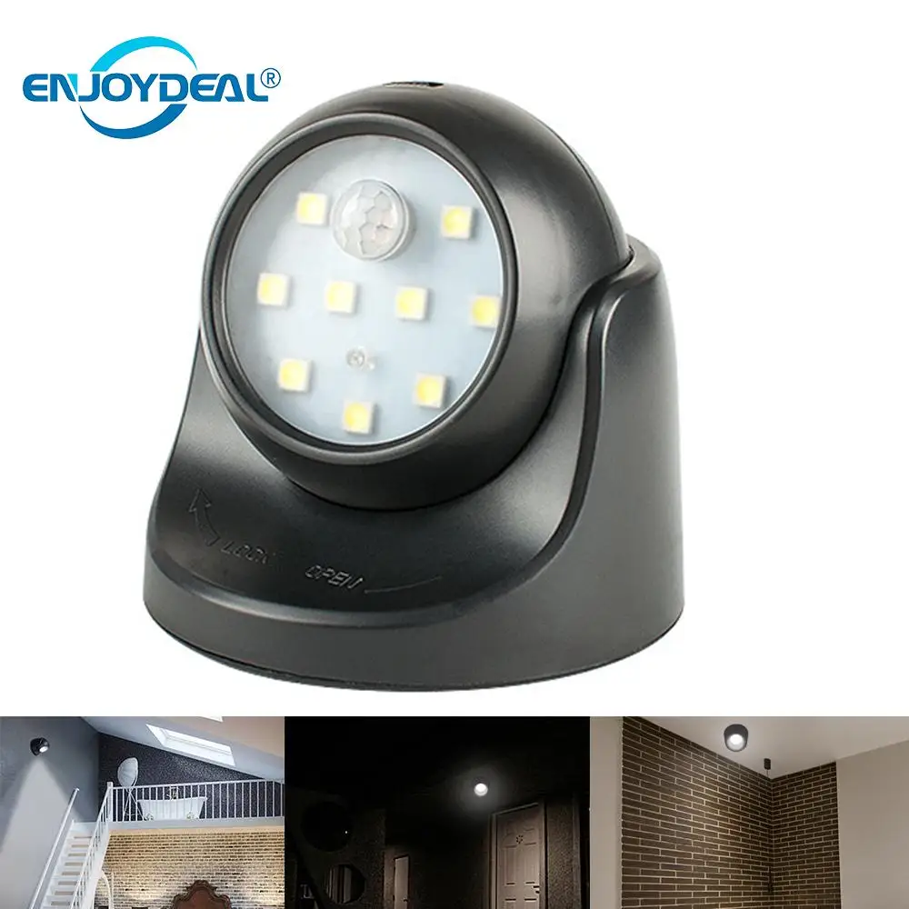 9LED датчик движения ночник Ecurity водонепроницаемый фонарь Авто PIR индикаторная