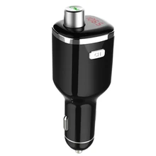 

Nulaxy Wireless Buletooth Car Charger FM Transmitter with Dual USB 5V/2.4A Output Handsfree FM Modulator U-Disk+Bluetooth+LED