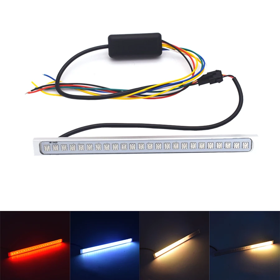 190 мм 5050 24 SMD СВЕТОДИОДНЫЙ цветной номерной знак сигнальные огни для ходового