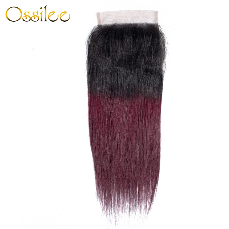 Ossilee 1b 99J Burgundy Red Ombre Weave Human Hair Bundles with Closure Brazilian Straight Hair 3 Bundles with Closure Non remy Ossilee 1b 99J Burgundy Red Ombre Weave Human Hair Bundles with Closure Brazilian Straight Hair 3 Bundles with Closure Non remy