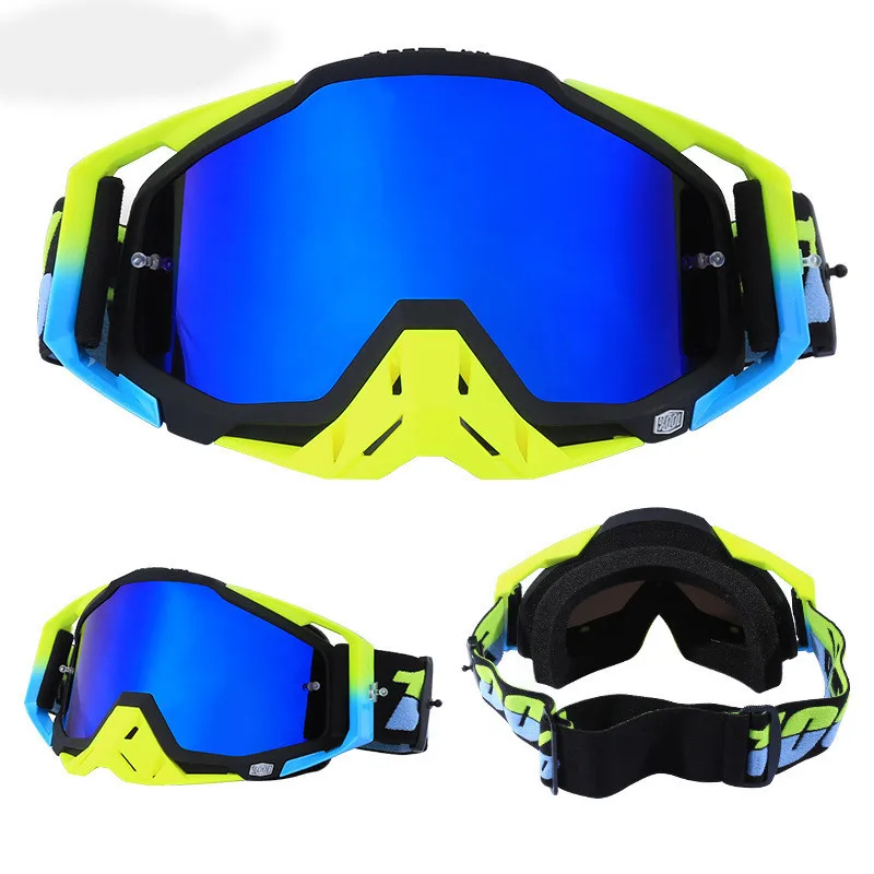 

100 brand motocross gafas ski goggles Double layers anti-fog big ski mask glasses skiing men women snow snowboard Polarized Eyew