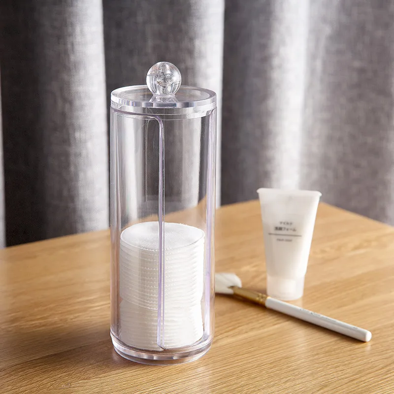 الحمام التخزين صندوق شفاف الاكريليك الكريستال الحمام st مسواك مسحة القطن ماكياج التجميل منظم تخزين مربع