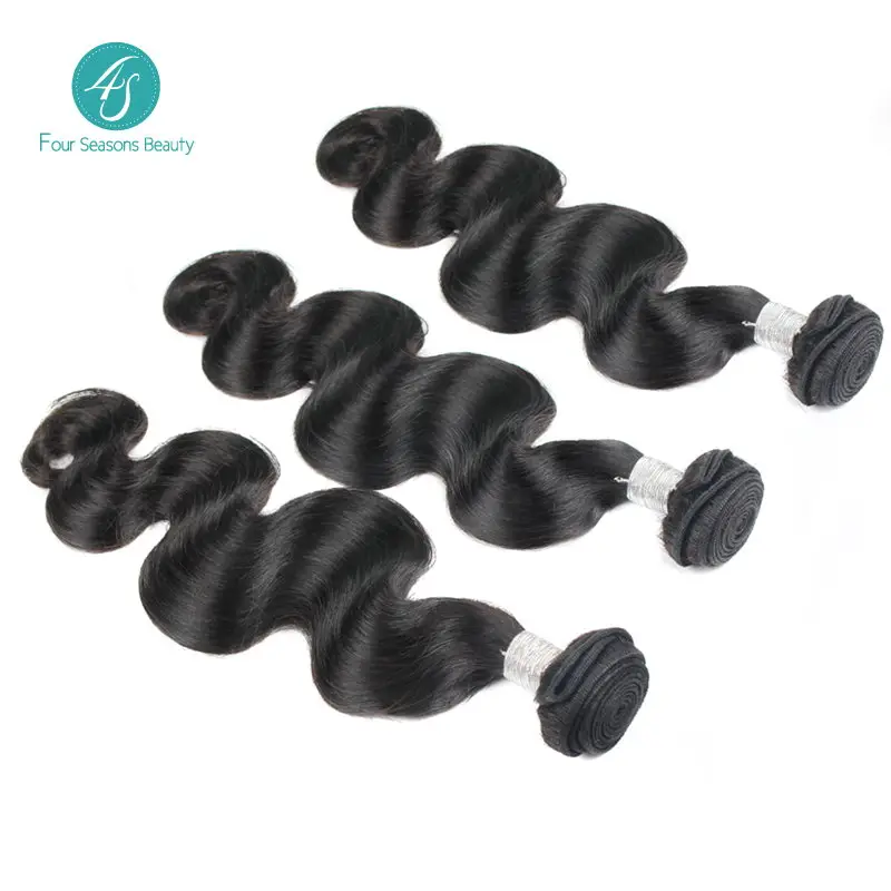 

Peruvian Virgin Hair 3 Bundles/Lot Body Wave Hair Natural Color 1B Unprocessed 6A Human Hair Extension Free Shipping