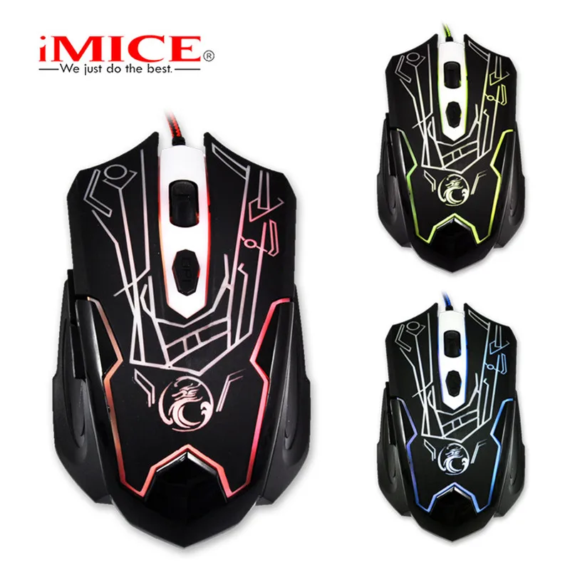iMice X6 USB Wired Gaming Mouse 6 Buttons 1600 DPI Optical LED Mouse