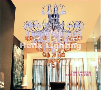 

European Modern Chrome D40cm Purple/Black/Champagne Decora Crystal Chandelier Light Fixtures ,LED,Guaranteed 100%+Free shipping!