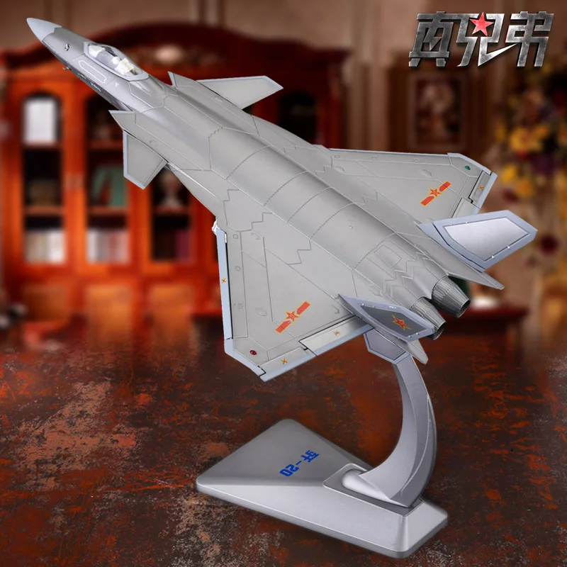 

1:60 J20 Fighter Model Simulation Alloy Stealth Aircraft Model Military Model