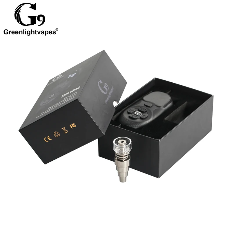 Greenlightvapes G9 Tick enail Henail Kit TC mod с кварцевым титановым стержнем портативный E Nail Dab для