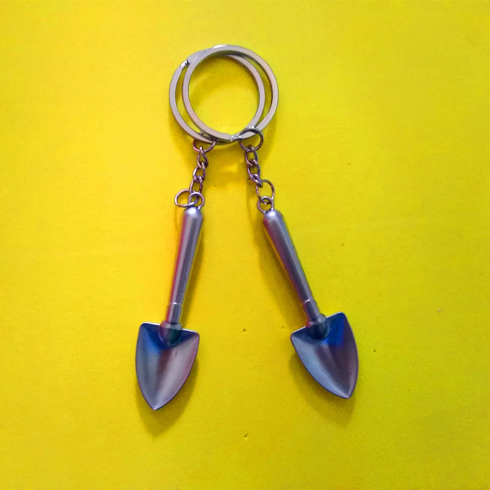 30 Pcs 3D Mini tool keychains shovel keyring spade keychain metal zinc alloy key ring creative | Украшения и аксессуары