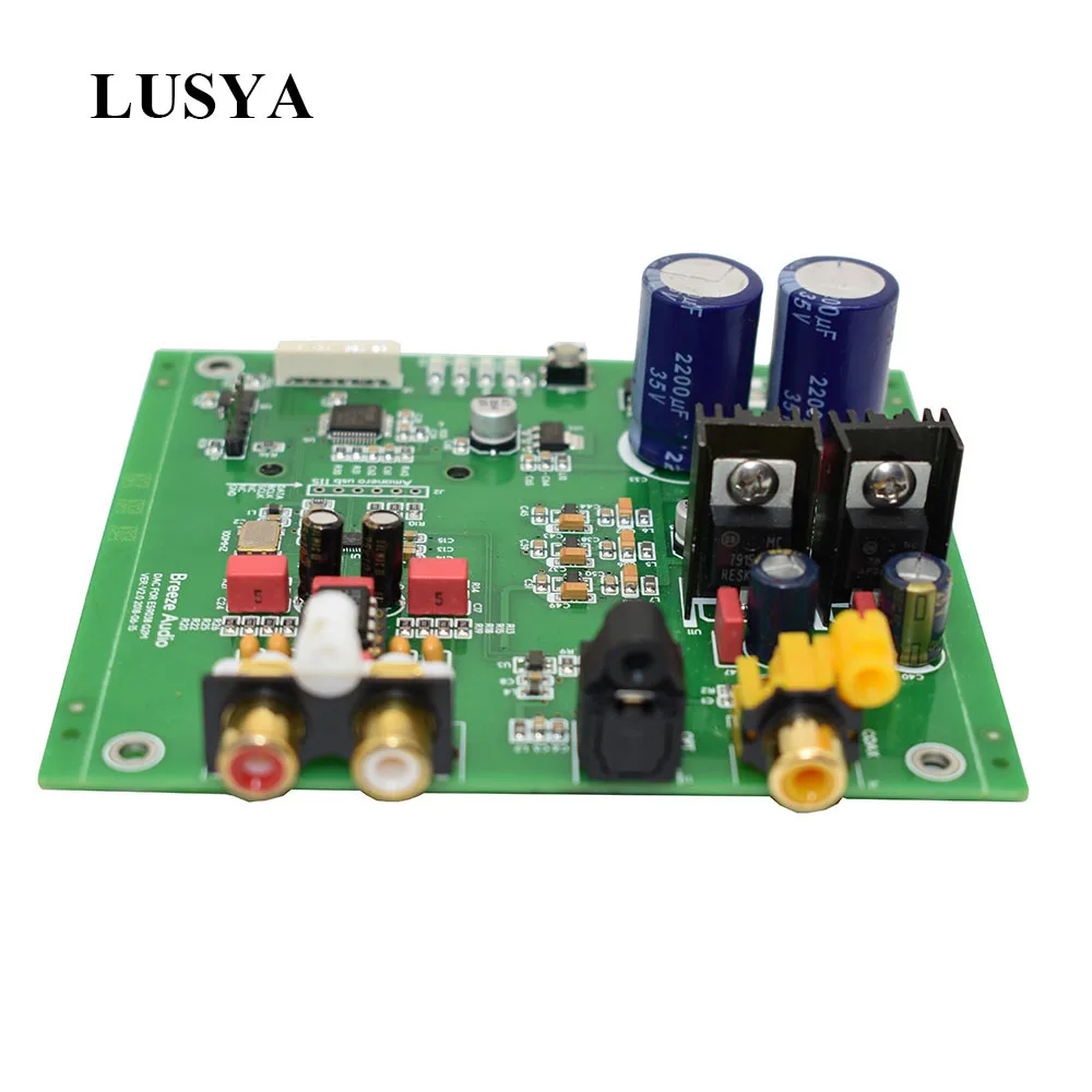 Lusya обновленная версия ES9038 Q2M I2S DSD Декодер коаксиальный волокно вход