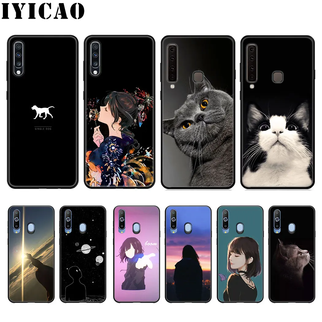 IYICAO милые с изображением котенка для девочек мягкий чехол samsung Galaxy A9 A8 A7 A6 2018 плюс