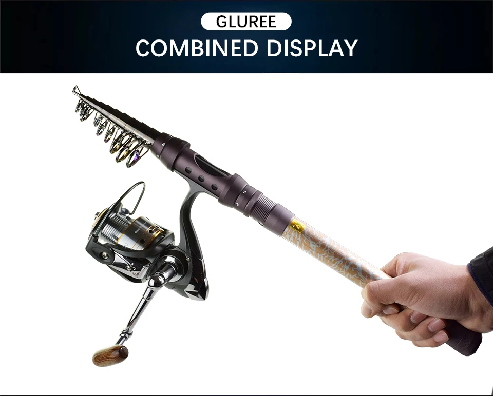 GLUREE 99% Carbon Portable Telescopic Fishing Rod Spinning Fishing Tackle 1.8 2.1 2.4 2.73.03.3 3.6M Super Hard Sea Rod  (18)