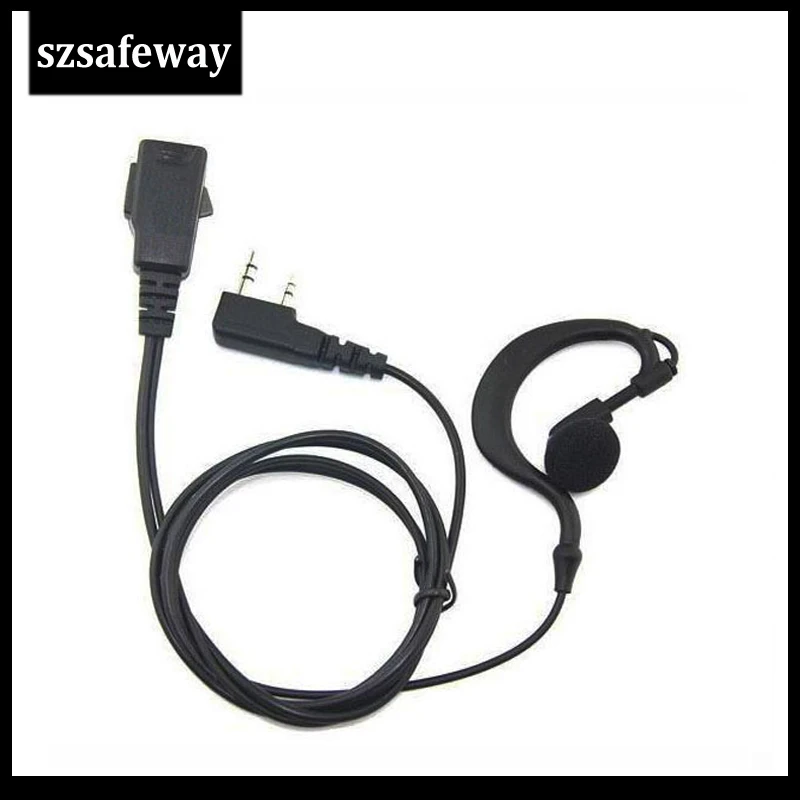 

2PCS/lot two way radio earpiece headset earhook with PPT and mic for Baofeng radio UV-5R two pins free shipping