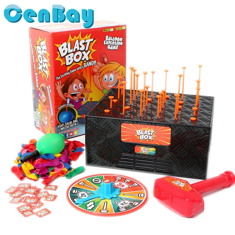 

The Exciting Game With a Bang Blast Box Balloon Explosion Tricky Toys Family Game Funny Friends Prank Party Toys for Kids Gifts
