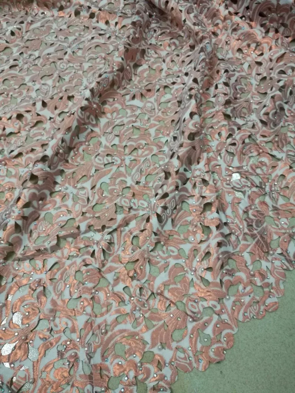 

New latest nigerian french laser cut lace fabric Embroidered High Quality African Lace Fabric 2018 Lace Fabric For Party