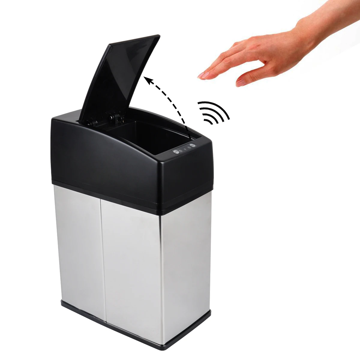 

Automatic Touchless Intelligent induction Motion Sensor Kitchen Trash Can Wide Opening Sensor Eco-friendly Waste Garbage Bin