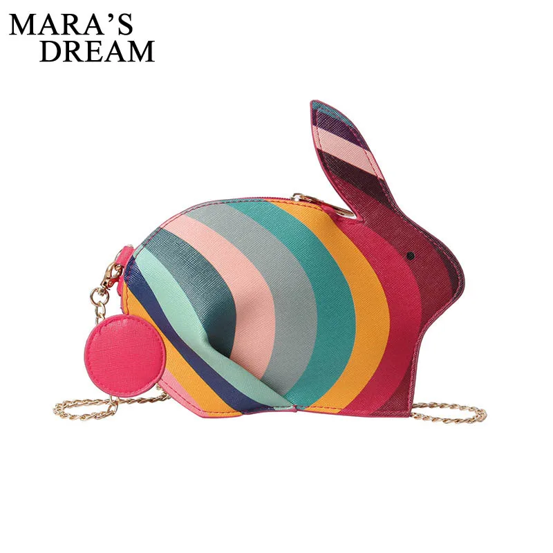 

Mara's Dream Women PU Leather Handbags Casual Crossbody Body Cute Rabbit Shaped Bags Girls Ladies Messenger Bag Purse Bolsa Bags