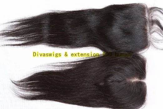 Lace Closure Straight Brazilian Coarse Italian Yaki Hair 4x4 Top Bleached KnotsLace Front Closures With Baby |