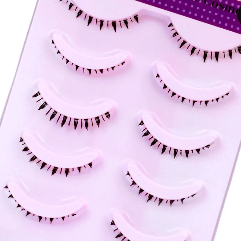 

SHIDISHANGPIN 5 Pairs False Eyelashes Lower eye Lashes Natural Handmade Fake Eeyelash Extension Makeup Tool Faux Cils #K15