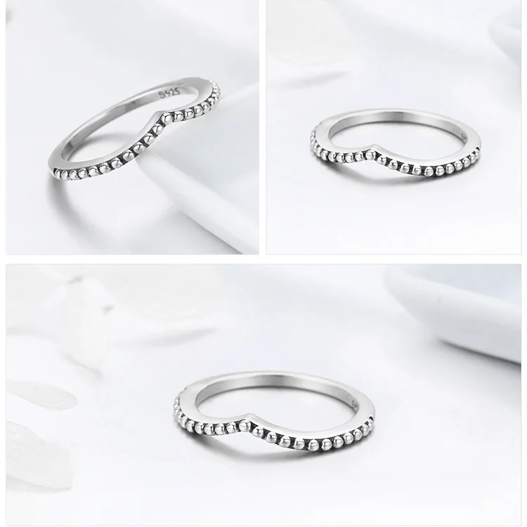 BAMOER подлинные 925 пробы серебряные капли воды женские кольца на палец для женщин обручальные ювелирные изделия подарок подруге PA7648