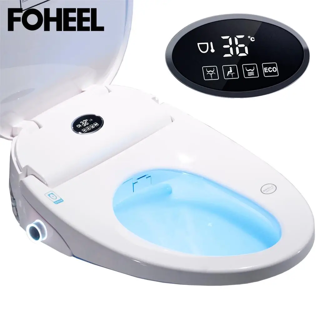 

LCD Temperare display Smart Toilet Cover Heated Toilet Seat Automatic Electric Toilet Body Bidet Cleaner K2