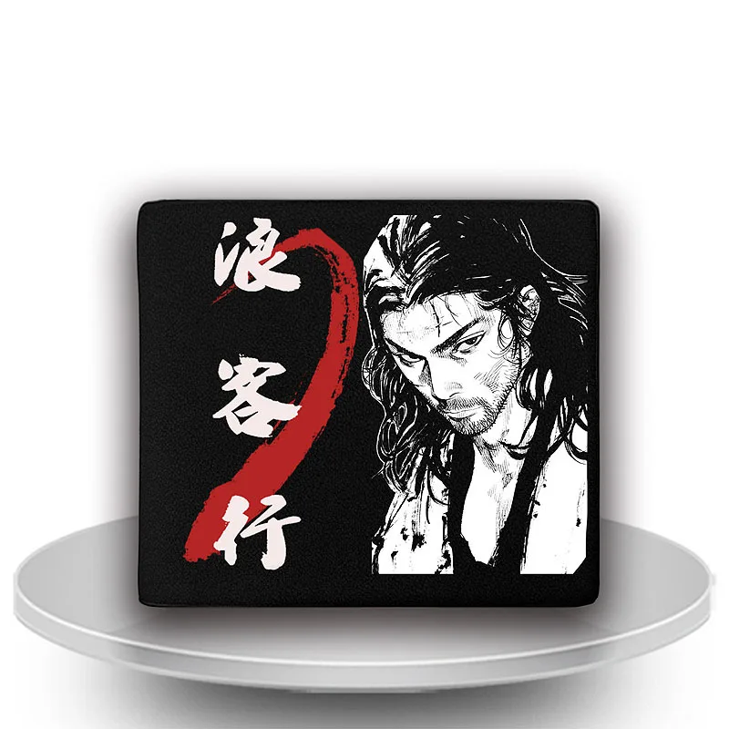 

New Fashion Student PU Leather Wallet Japanese Cartoon Attack On Titan/Vagabond/Shooting Games Halo Cool Purse with Cards Holder