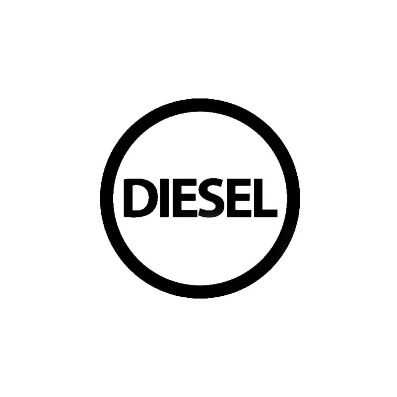 

10*10CM for Diesel Logo Vinyl Decal Car Sticker Oil Filler Accessories Emblem for Audi Dodge Cherokee Lexus Mazda Axela Peugeot