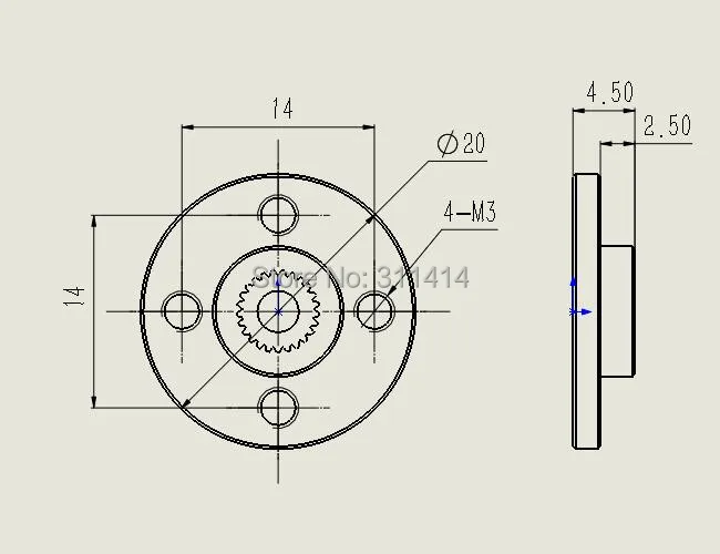 2 X 25T M3 Métal RC Servo Bras Klaxon Pour Futaba Savox Xcore