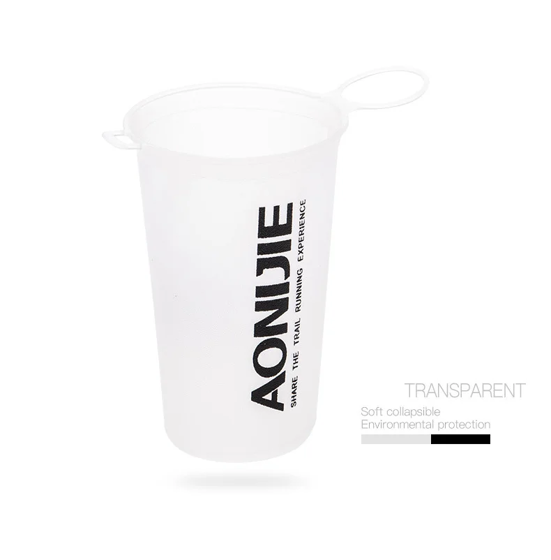 AONIJIE Sports BPA Free складной, сворачивающийся мягкий мешок для воды чайник-фляга колба гидратация пакет мочевого пузыря с длинной трубочкой - Цвет: 200ml white