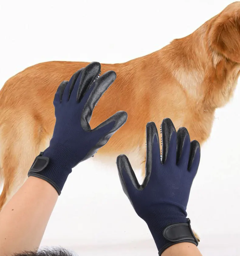 

1 pair Pet Gloves Animals Hair Cleaning Brush Advanced Rubber Enhanced Five Fingers Deshedding Pet Gloves