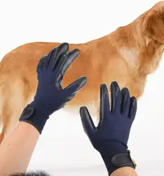 1 пара ПЭТ перчатки Животные волос, щетка для очистки Advanced резины усиливается пять пальцев Deshedding Pet перчатки