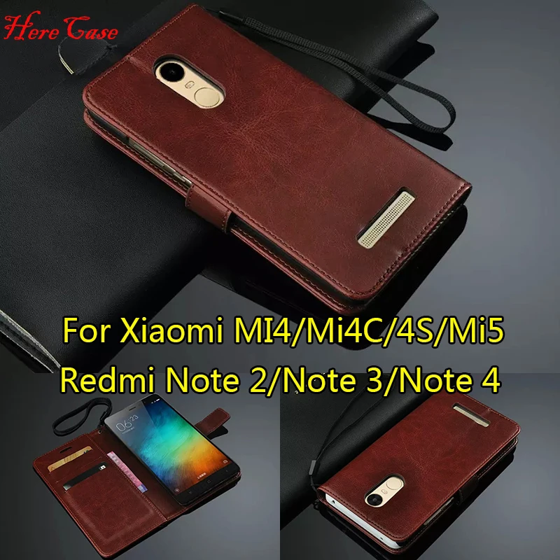 Чехол-книжка для Xiaomi Redmi Note 3 Pro/Note4 /Redmi 3S/Mi5 кожаный | Мобильные телефоны и - Цена: 340,15 руб.