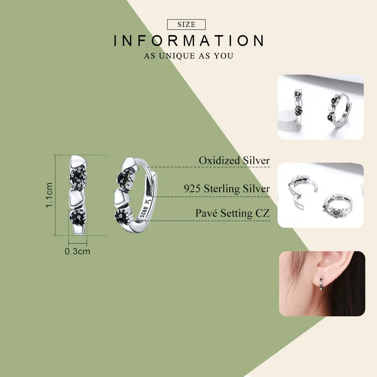 Настоящее 925 пробы, серебряные квадратные винтажные очаровательные прозрачные CZ свадебные серьги-кольца для женщин, ювелирные изделия для помолвки, Brincos GXE052