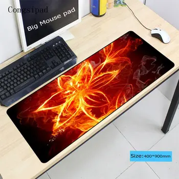 

Congsipad Fire Flower Printing Large Overlock Rubber Rectangle Computer Notebook Mice Mat Gamer Speed Mouse Pads Free Shipping