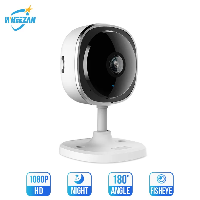 Wheezan wifi камера 1080P рыбий глаз мини Беспроводная внутренняя безопасность жилища IPC