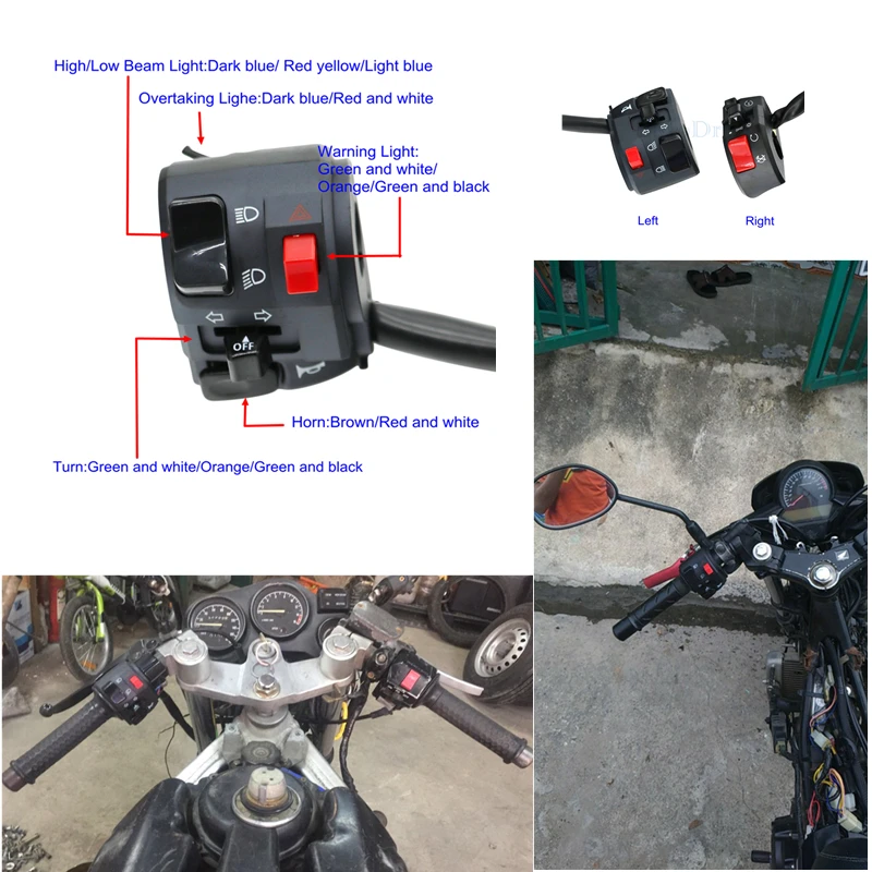 MotoFlyeer 22 мм мотоциклетные переключатели мотоцикл с роговыми пуговицами поворотов