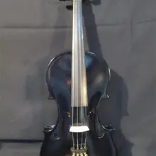 Красивые черные цвета электрическая и акустическая скрипка 4/4#8567