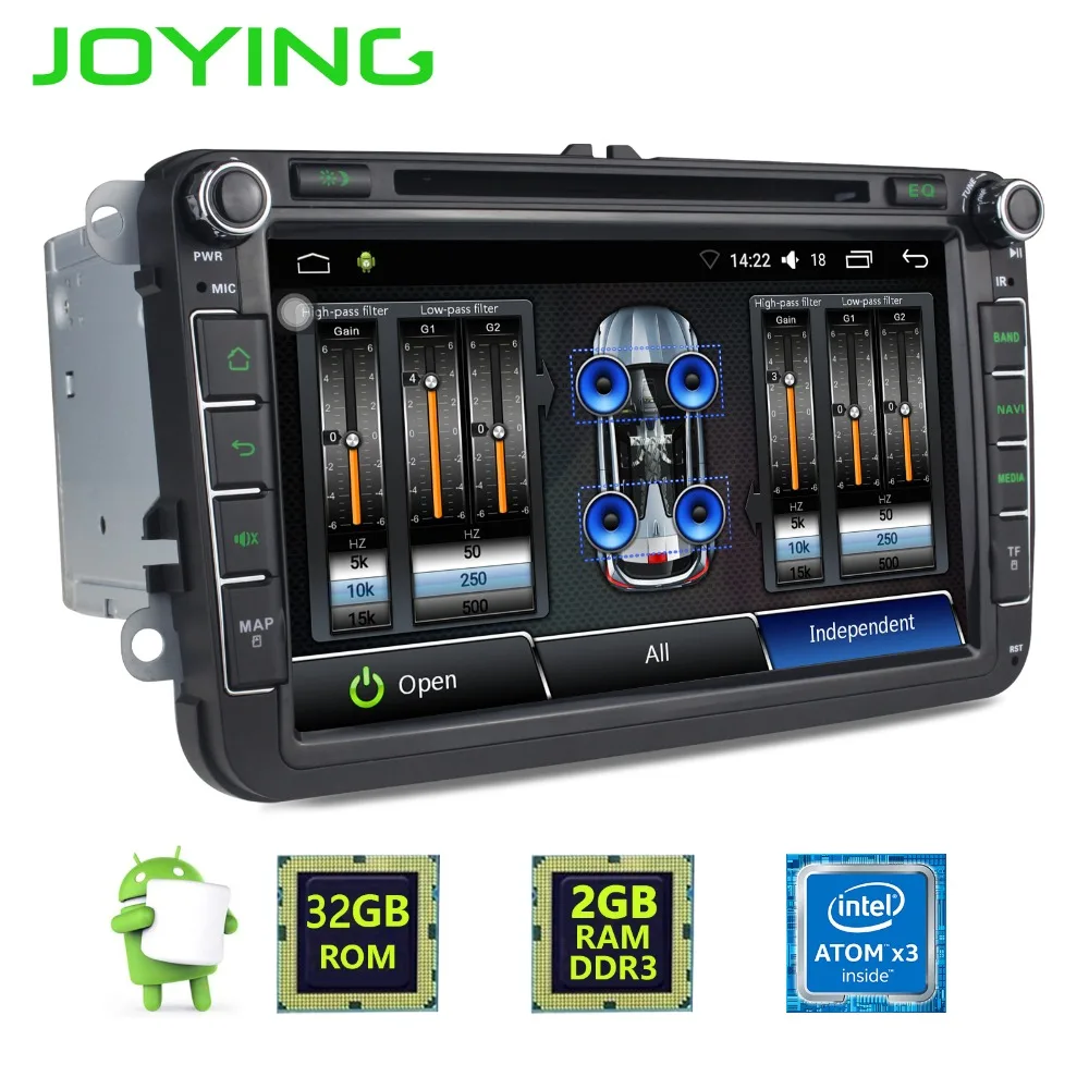 8 Joying 2 Din Android 6 0 font b Car b font Radio Stereo For VW