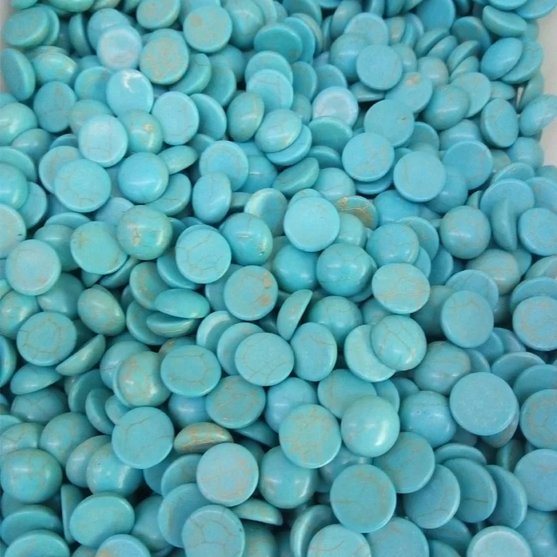 100 Perline Turchesi Blu In Pietra Naturale 10 Mm: Perline Sfuse Per Gioielli E Artigianato Fai Da Te