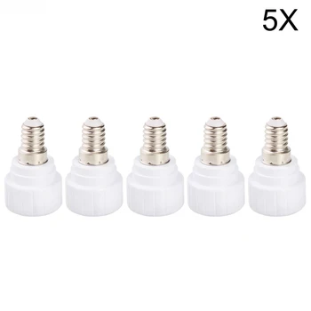 

5x E14 to GU10 Lamp Holder Converters Lamp Base Converters LED Halogen CFL Light Bulb Adapter Converter Holder