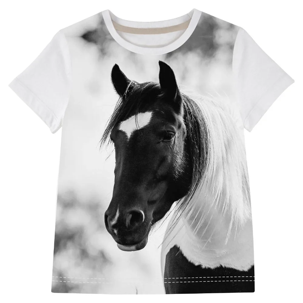 

Boys T Shirts Clothing Children New Summer Clothes Fashion printing Punch's horse kids T shirts 2-14y Boys T-shirt