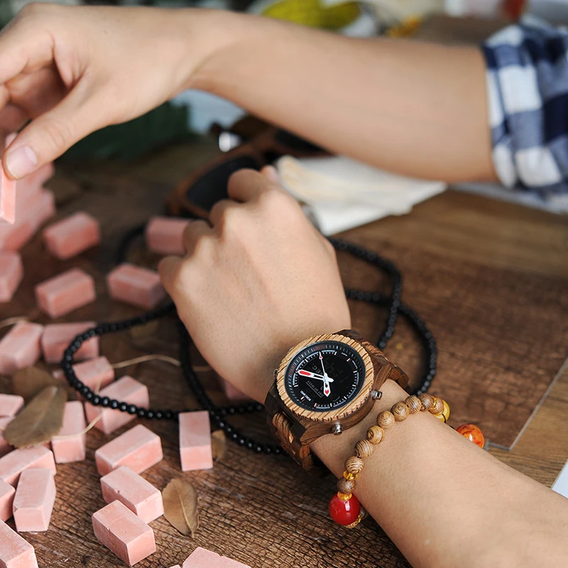 99W_6030men's wooden watch