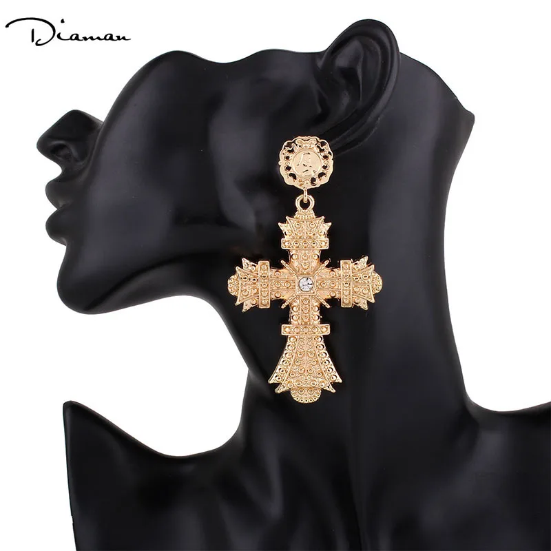 Punk Metal Long Stud Earrings Vintage Maxi Earring for Elegant Ladies Party Jewelry DE2131 | Украшения и аксессуары